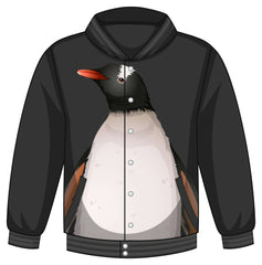 Illustration of hoodie with penguin design