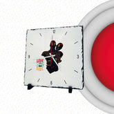 personalised clocks on rock slate